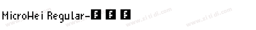 MicroHei Regular字体转换
